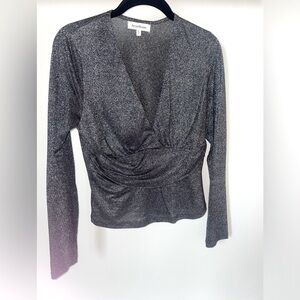 Silver Sparkling Long Sleeve Top